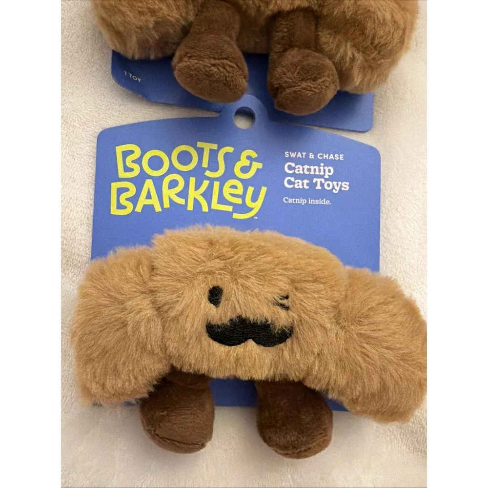 Boot and Barkley Catnip Cat Toys for Indoor Cats 2pack Mustache Wink Man
